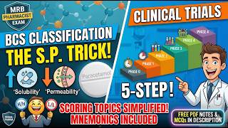 BCS Classification & Clinical Trial Phases Explained in Tamil | MRB Pharmacist Exam Prep | Free PDF