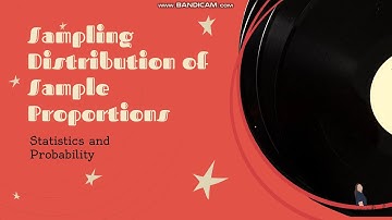STATPRO - 09 Sampling Distribution of Sample Proportions