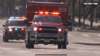 LAFD RESCUE 209 & LASD UNIT TRANSPORTING CODE 3