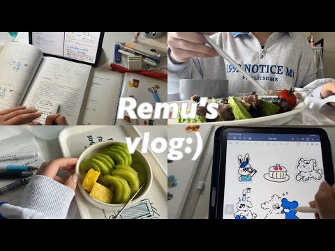 [大学生vlog]a.m5:00に起きて勉強🌤️美容意識の日常🌷🌧️/studyvlog/勉強頑張る📓/スタバとスヌーピーのコラボグッズが可愛すぎる