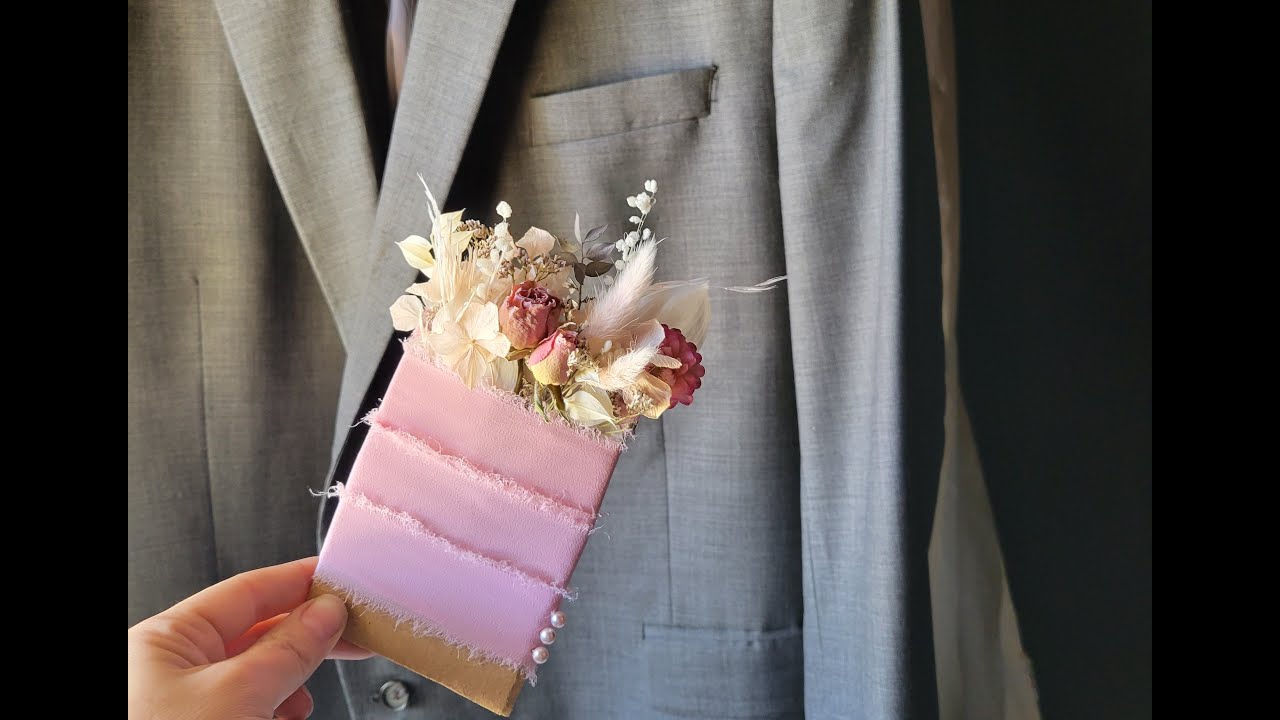 Never fumble with pins again! A pocket boutonniere is the solution