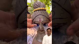 Mahadev Murti Making Process 🕉️😍 | Next Level Clay Sculpting Art 🔥 #shorts#shiv#greenscreen