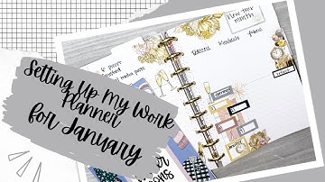 Work Planner Setup for January//Monthly and Dashboard Layouts Combined