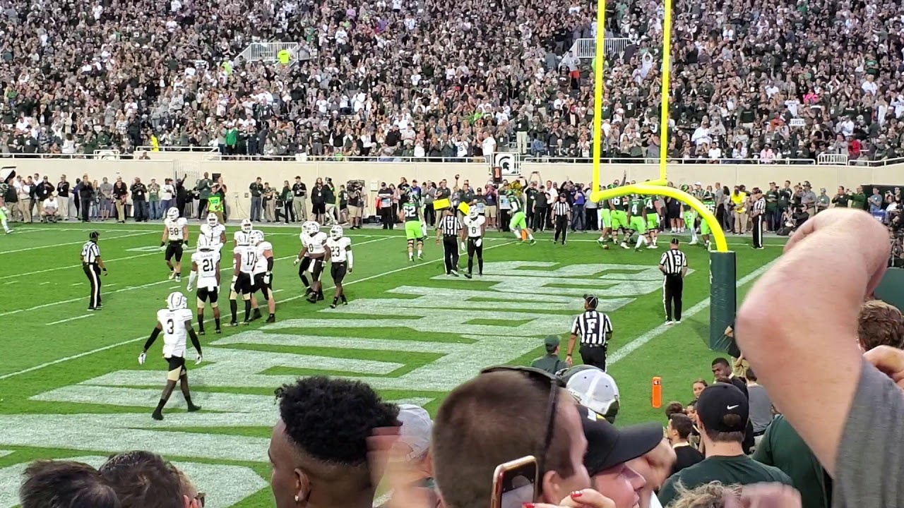 first-msu-touchdown-against-western-michigan-2019-youtube