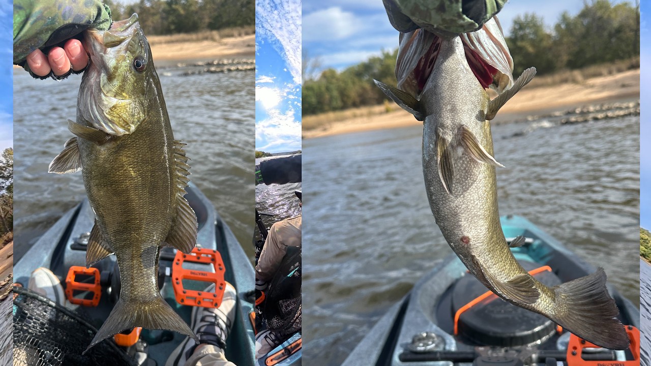 Джип в реке, крупные сомы и большие окуни | Рыбалка с каяка на реке Висконсин