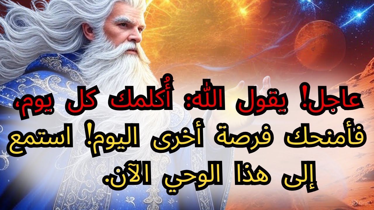 عاجل! يقول الله: فرصة أخرى لتسمعوني! فاستمعوا إلى هذا الوحي الآن.... الرسالة المقدسة.