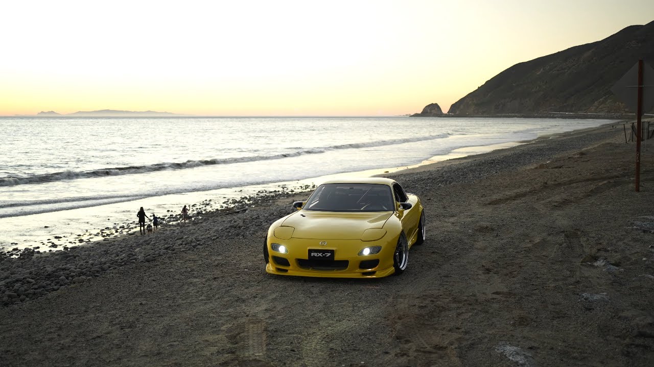 Angels static Mazda RX7 FD3S in Malibu | 4k - YouTube
