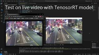 YOLOv8 with TensorRT test on live video