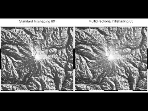 Multidirectional hillshading implemented in Generic Mapping Tools (GMT)