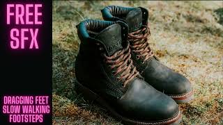 Free Sfx Dragging Feet Shuffling Slow Walking In Boots - Footsteps - Pavement - Asmr - Sound Effect
