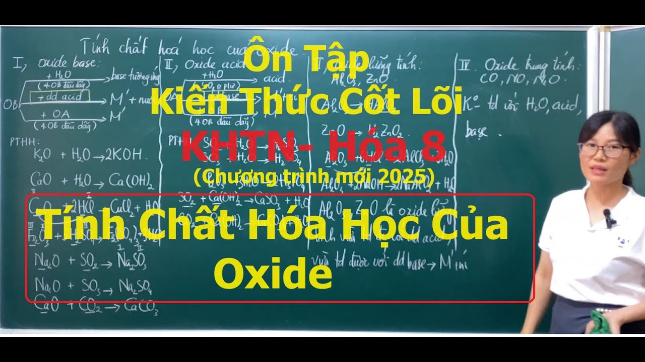 Tính Chất Hóa Học Của  Oxide. Ôn Tập Kiến Thức Cốt Lõi KHTN Chống Mất Gốc (Hóa 8)- (Video 5)