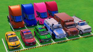 VUS GAME - TRANSPORTING POLICE CARS, FIRE DEPARTMENT, AMBULANCE VEHICLES WITH TRUCKS - FS22 #795 screenshot 4