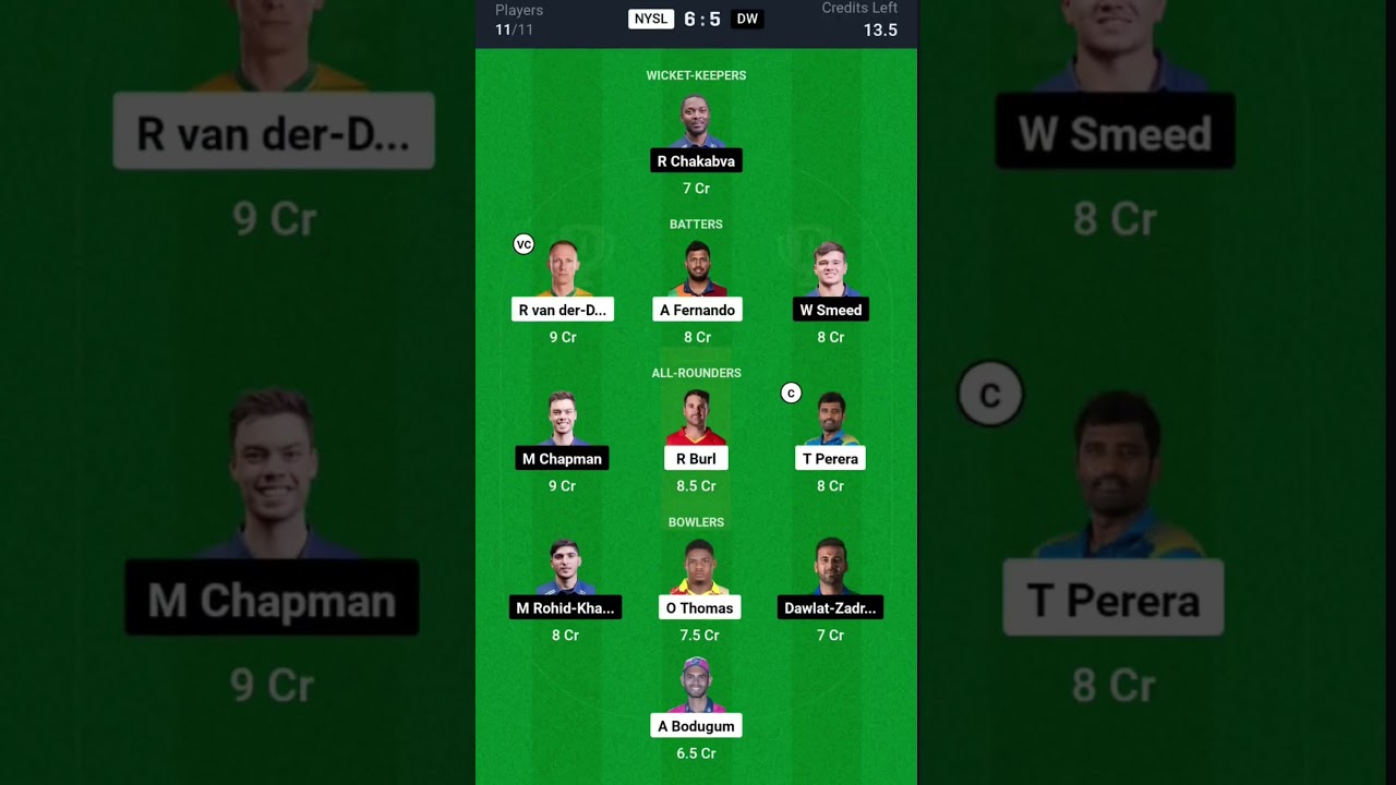 NYSL vs DW Zim T10 league 