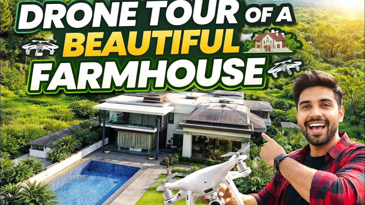 Drone Vlog at Beautiful Farmhouse | Amazing Farmhouse Drone Tour 🏡🚁
