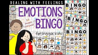 Feelings Bingo for the middle grades!