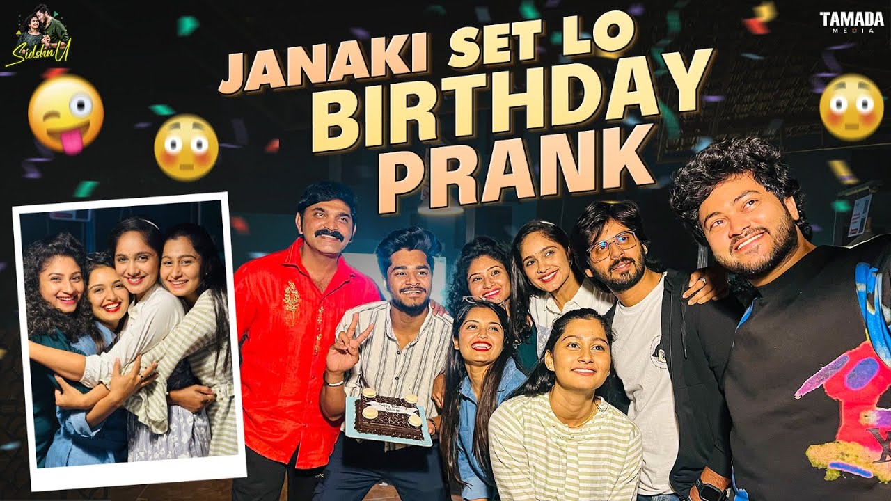 Janaki Set lo Birthday Prank || Shooting vlog || 