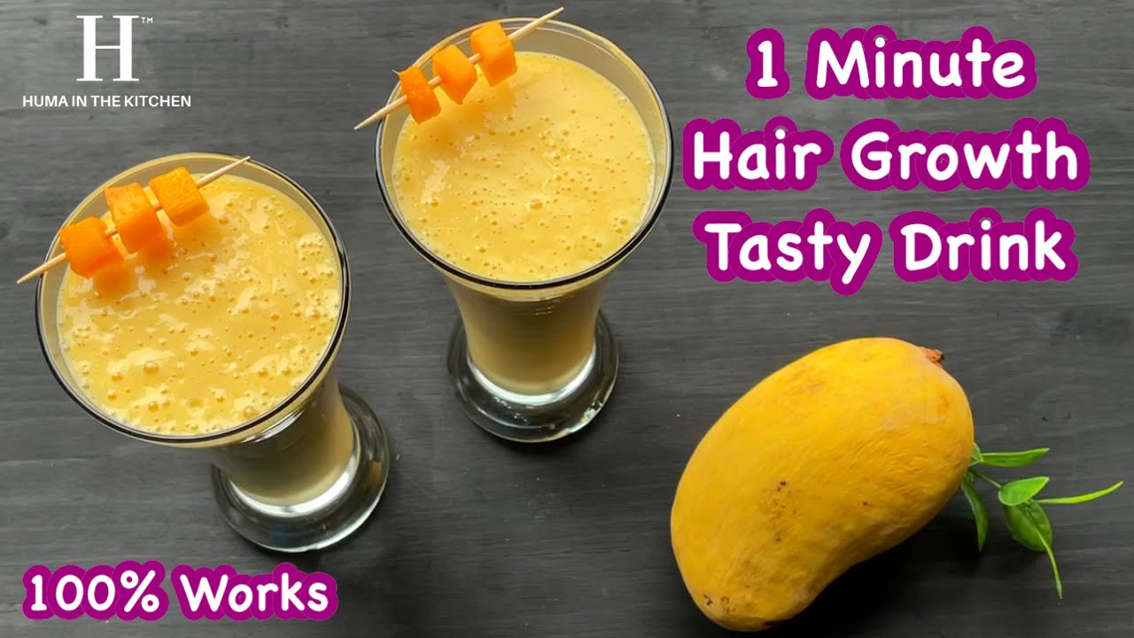 1 Minute Mango Drink For Hair Growth and Weight Loss Healthy Mango