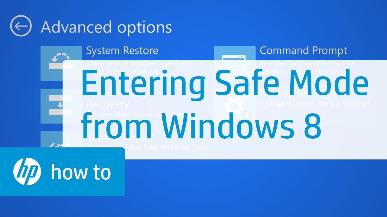 hp windows 1 safe mode from boot