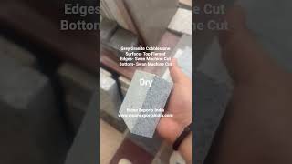Grey Granite Cobblestone Top Surface Flamed Bottom & Edges Machine Cut | Moon Exports India