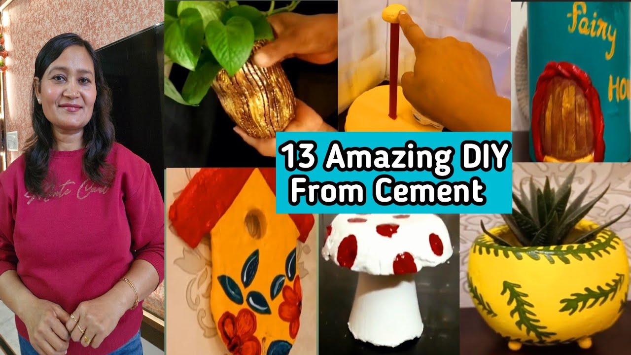 13 удивительных поделок из цемента своими руками: создайте 13 красивых поделок из цемента дома, т...