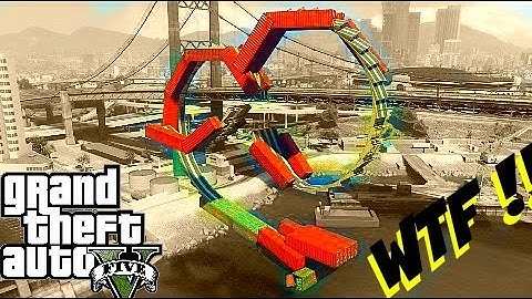 GTA 5 Online  DOUBLE AIR LOOP INVERTER ( insane custom race GTA V stunts )