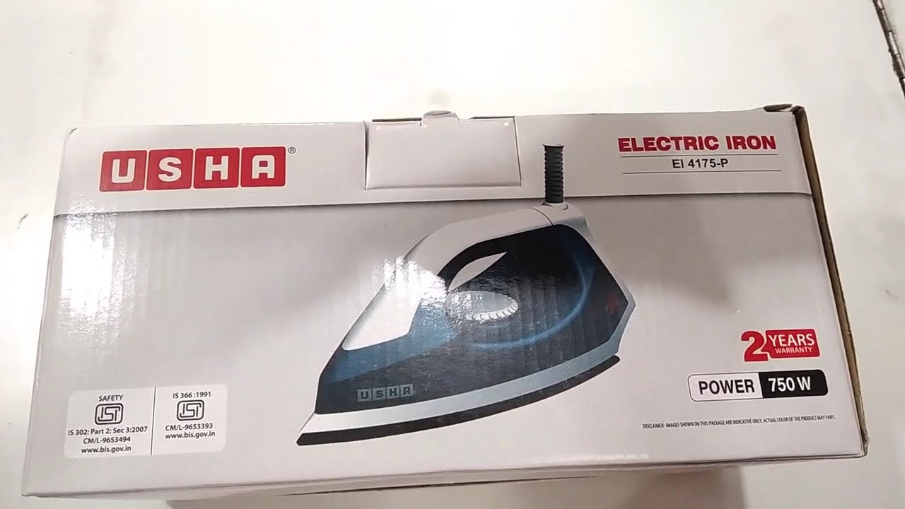 Usha  EI 4175 P 750W Dry IRON  750W for quick heating  2 years warranty 