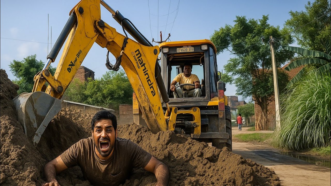Jcb Mahindra Aerth Master Working A New Construction 🏗️ Side 