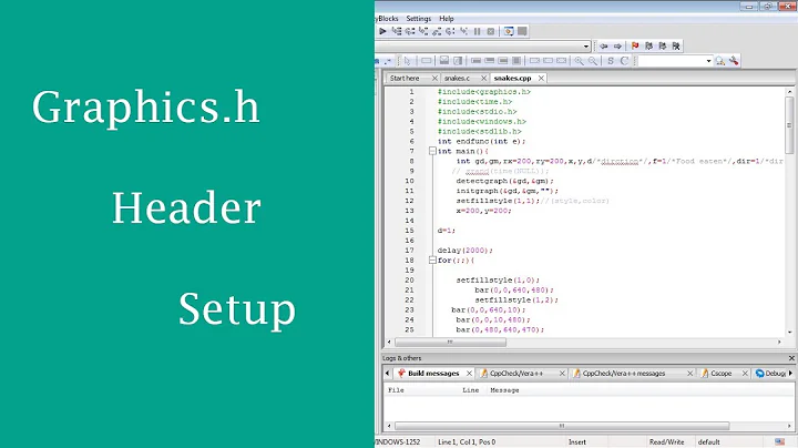 Graphics.h Header File Setup for C and C++  [CODEBLOCKS] [WINDOWS]