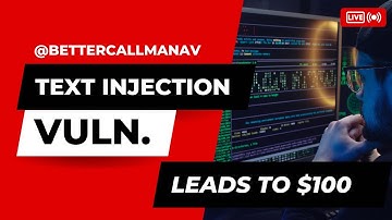 Text Injection vulnerability leads to 100 Dollars Bounty