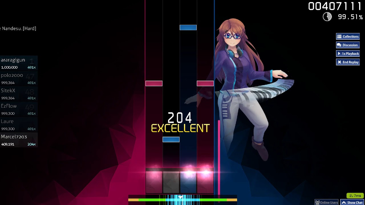 osu!mania 166 - Suzuya Homerarete Nobiru Type Nandesu. [Hard]