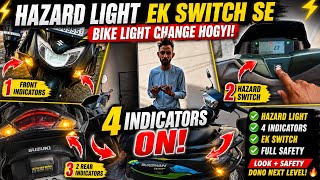 Ek Switch Se Scooter Ki Puri Lighting Change! 😱 | 4 Indicators Hazard Light ON 🔥