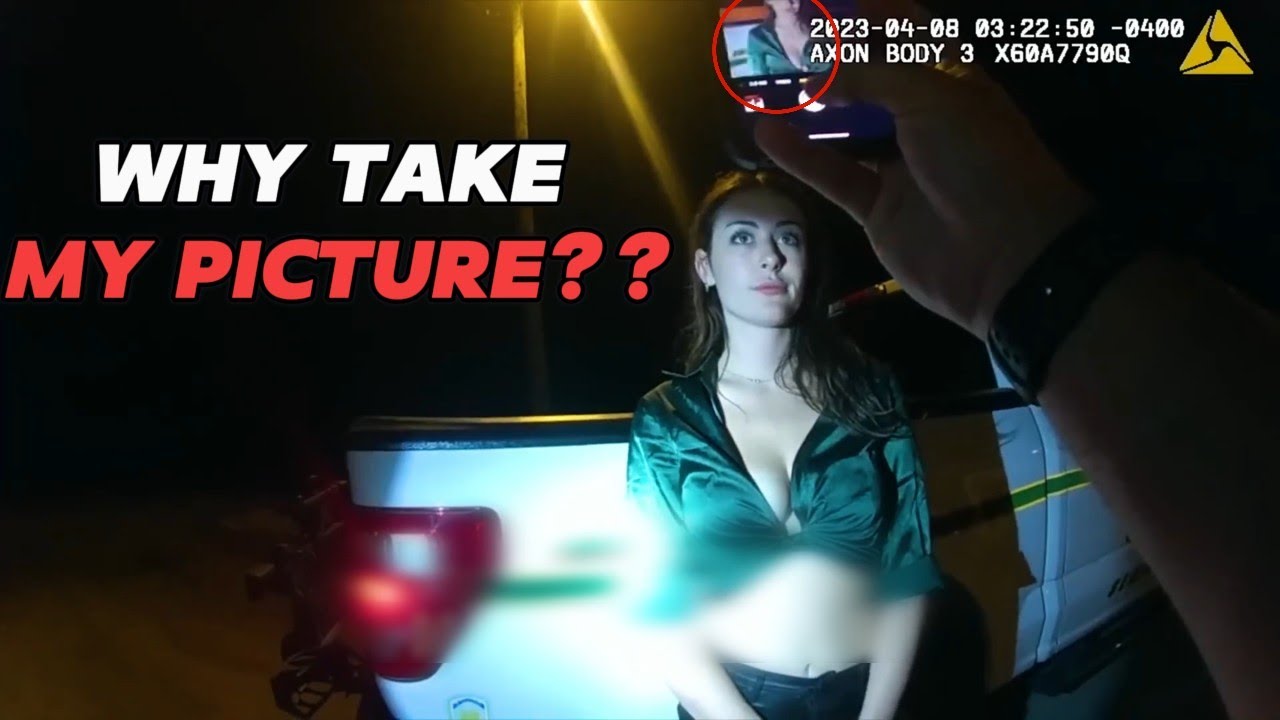 DUI Arrest , Police Take Photos of Drunk Driving Model | DUI Bodycam
