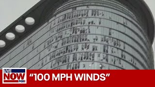 Skyscraper windows shredded by 100mph winds in Houston storms | LiveNOW from FOX