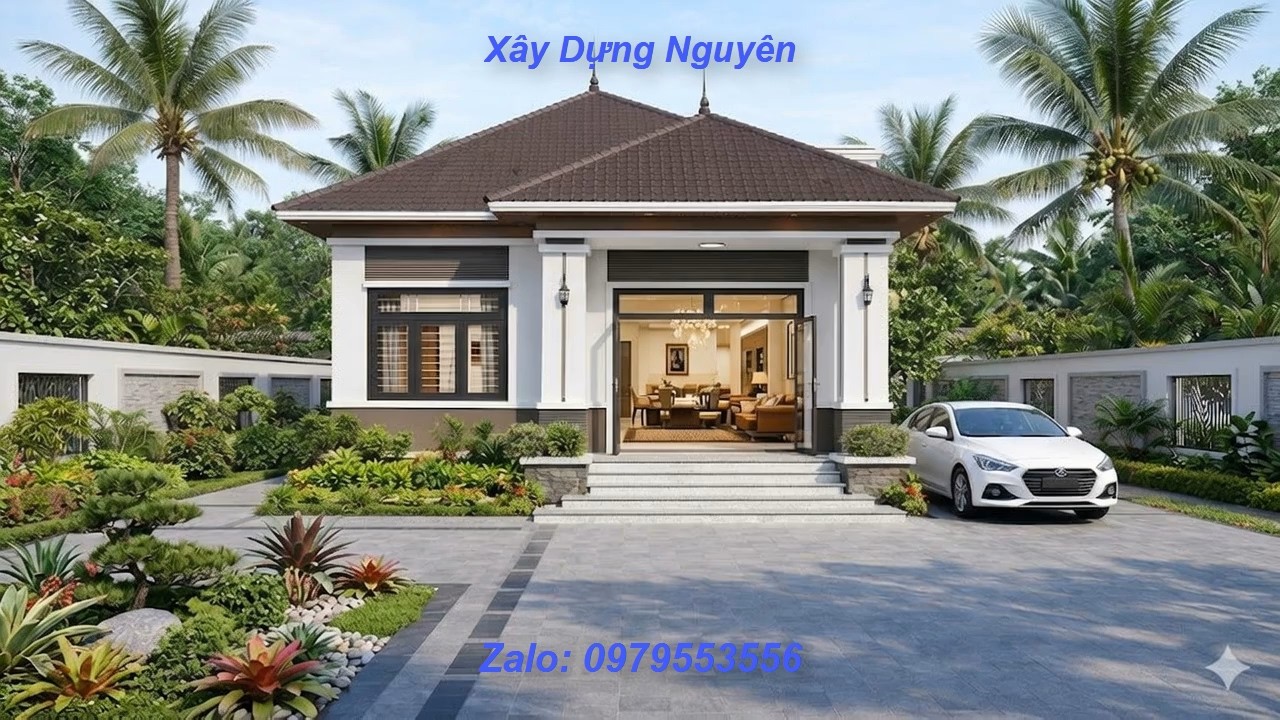 Mẫu Nhà Cấp 4 Mái Nhật Diện Tích 6x20m Thiết Kế 3 Phòng Ngủ #cap4 #mainhat