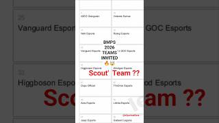 BMPS 2026 invited teams leaked 😲🔥 || #bgmi #esports #bmps2026