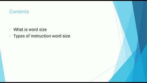 Instruction Word Size of 8085/Microprocessor