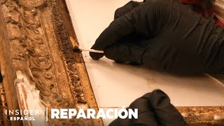 Cómo se restaura profesionalmente un marco de yeso francés de 250 años | Reparación