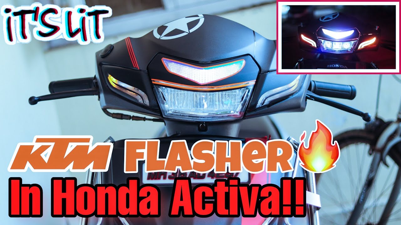 kTm flasher in activa 5g ?? shocking results !!! Autofy flasher ...