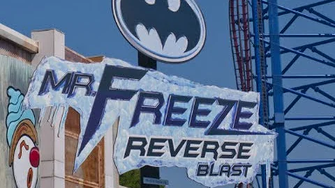 Mr. Freeze: Reverse Blast POV B-Roll Footage Six Flags Over Texas