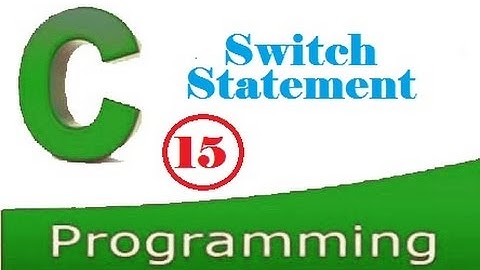 C programming video tutorial -  switch statement in c