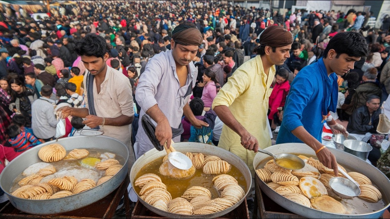 FOUR BROTHERS SELLING PAKISTANI MOST WANTED BREAKFAST! 60   Rs CHEAPEST CHANA PURI AL MAJEED NASHTA