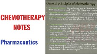 Chemotherapy with Drug use in chemotherapy simple notes