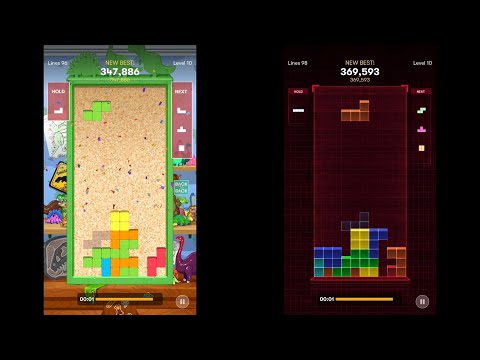 3 Minute Tetris: Side by Side Comparison (347k vs 369k)