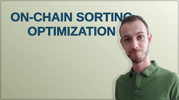 Ethereum: On-chain sorting optimization
