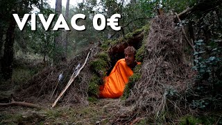 Construyo un Arco, Flechas y REFUGIO DE SUPERVIVENCIA 🌲🌲🌲 24h SOLO en el bosque🌲🌲🌲 [Refugio Hobbit]