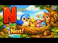N is for Nest | ABC Learning for Kids | Preschool Alphabet Story