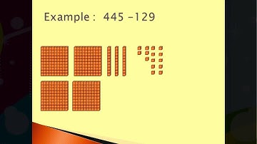 subtraction with base ten blocks