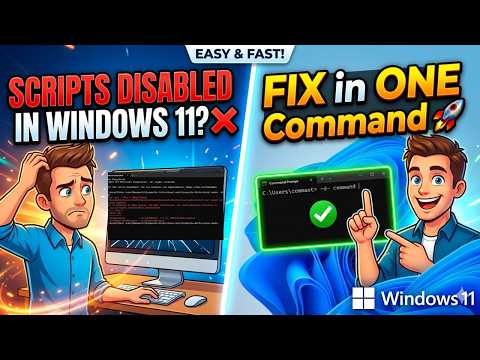 Scripts Disabled in Windows 11? FIX in ONE Command 🚀