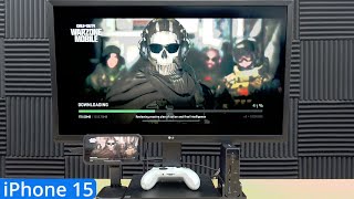 iPhone 15 Gaming Setup - USB-C Dock Hub With HDMI TV Monitor Output & Ethernet for Low Ping Internet screenshot 3