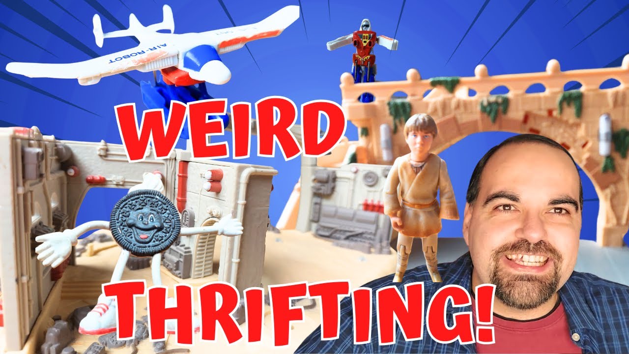80s & 90s Weird Vintage Thrifting featuring GoBots, Oreo & Star Wars : The Phantom Menace Toys!